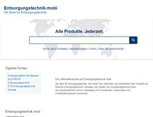 Tablet Screenshot of entsorgungstechnik.mobi
